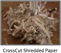 Cross Cut shredded paper is wrinkley